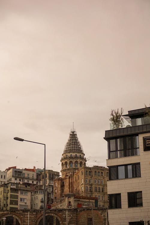 Ingyenes stockfotó épületek, függőleges lövés, galata-torony témában