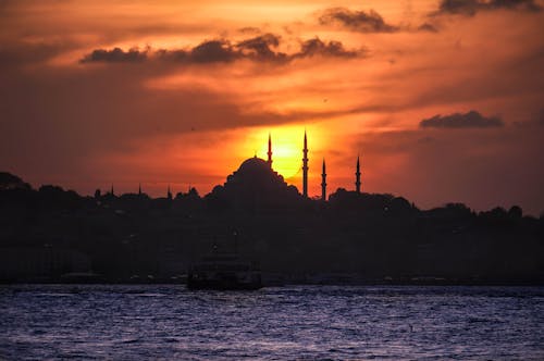 Kostnadsfri bild av blått hav, cami, gece istanbul