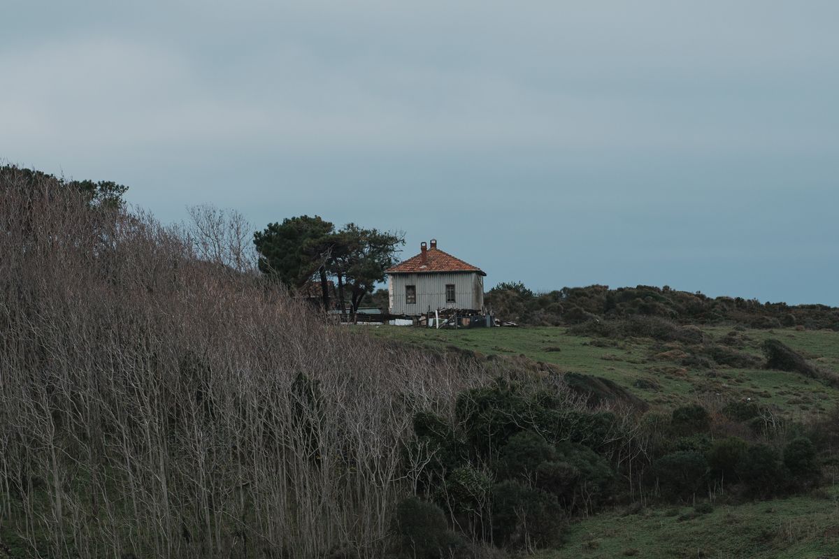 Masías en el campo catalán