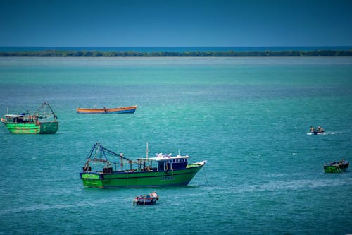 Imagine de stoc gratuită din bărci de pescuit, coastă, fotografie cu drona