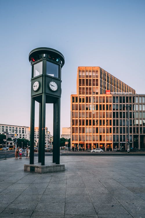 Clock on Potsdamer Platz in Berlin