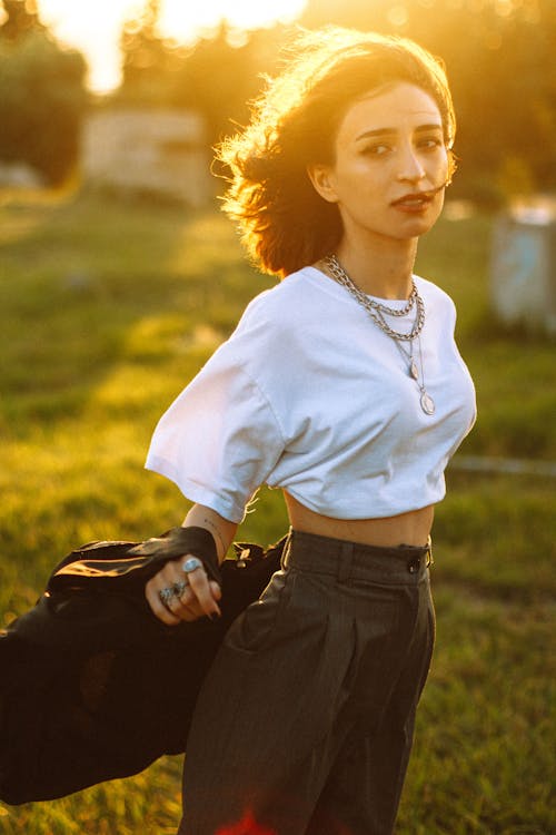 Portrait of Woman at Sunset