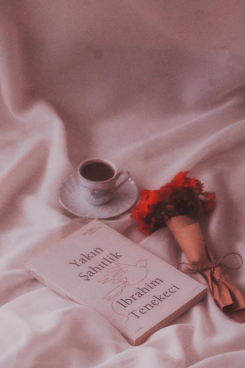 Book, Flowers and Coffee