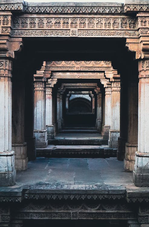 Ảnh lưu trữ miễn phí về adalaj stepwell, Ấn Độ, bắn dọc