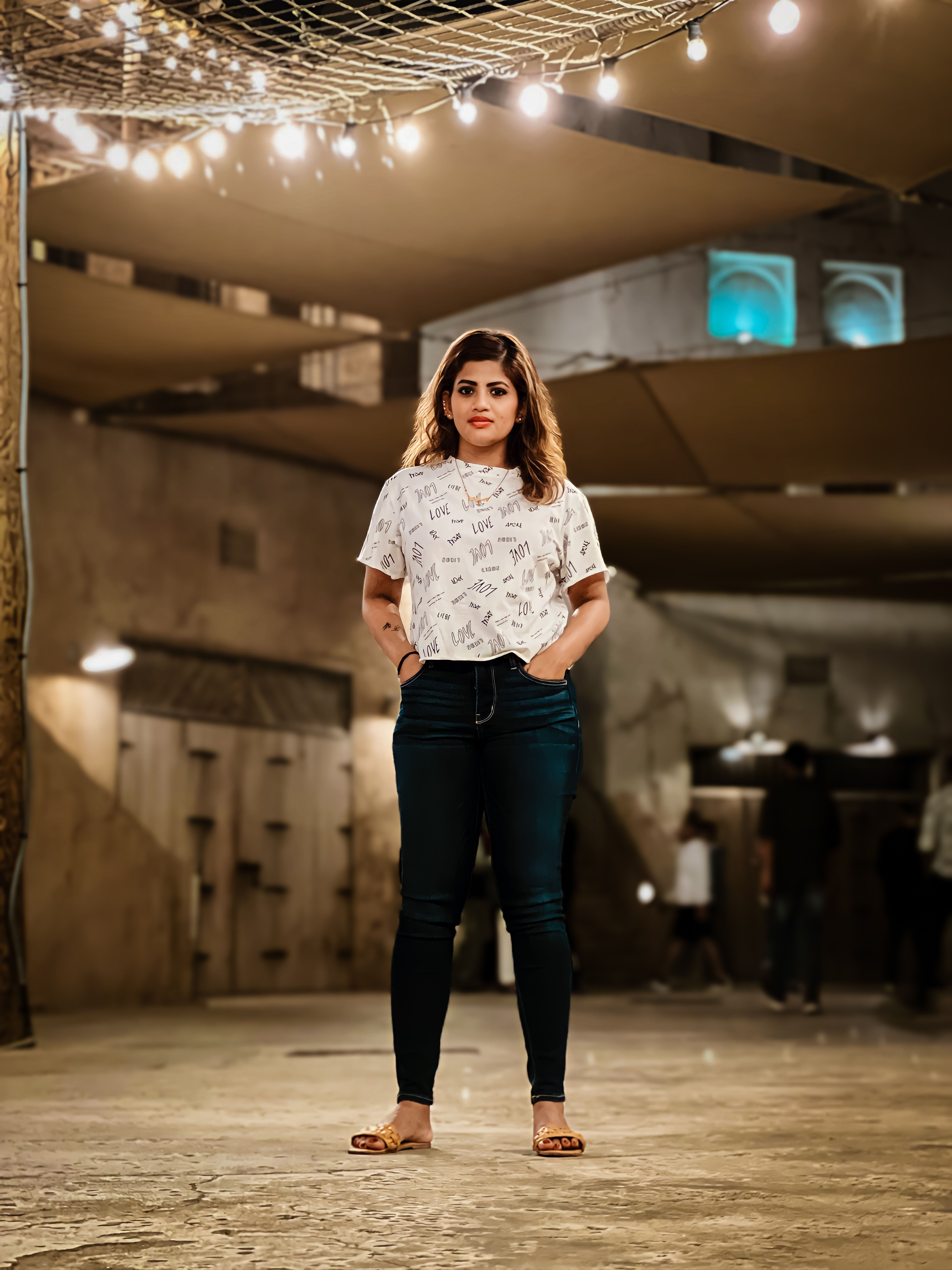 Woman Standing with Hands in Pockets · Free Stock Photo