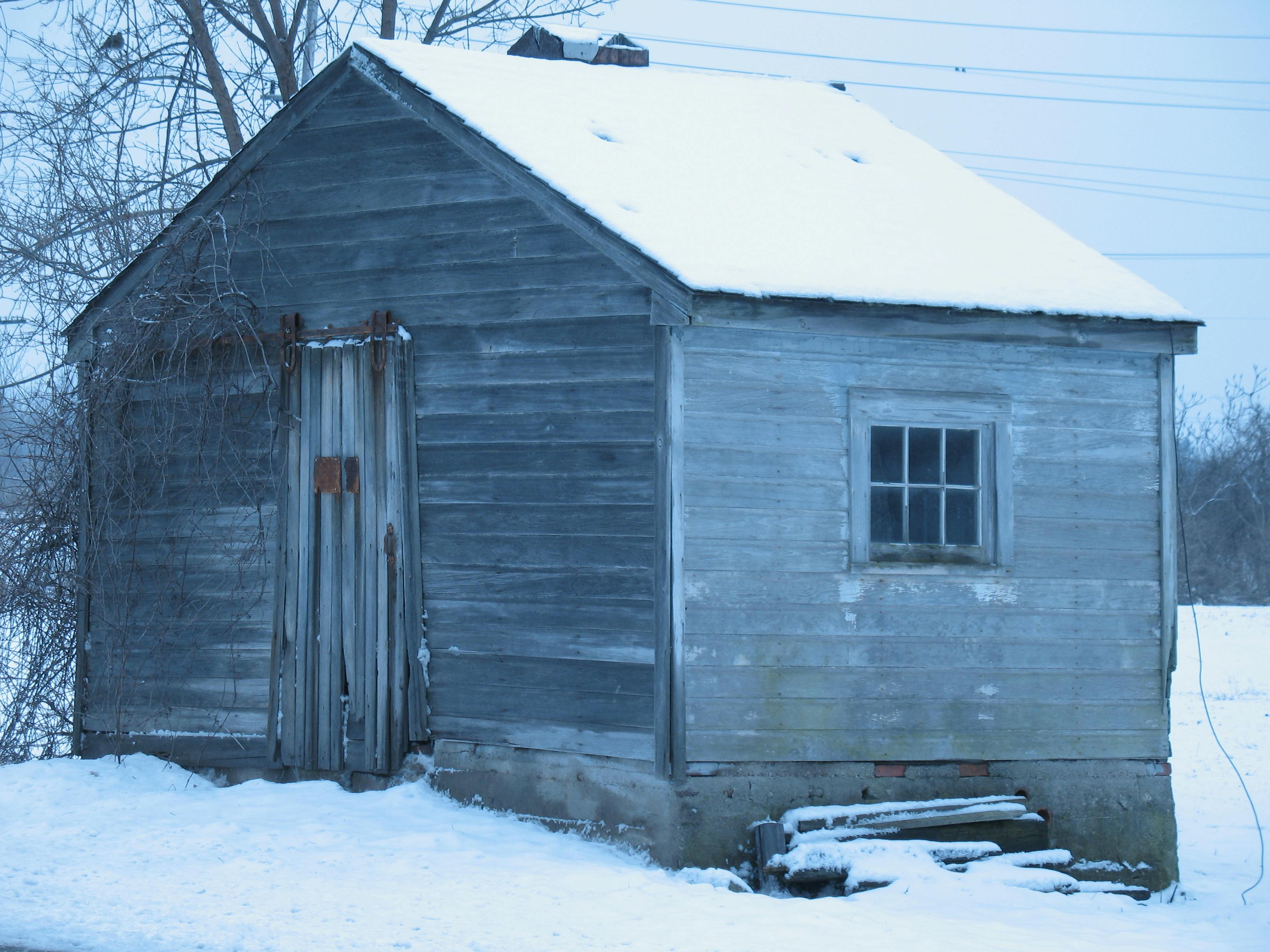 Free stock photo of blue background, tool shed, winter