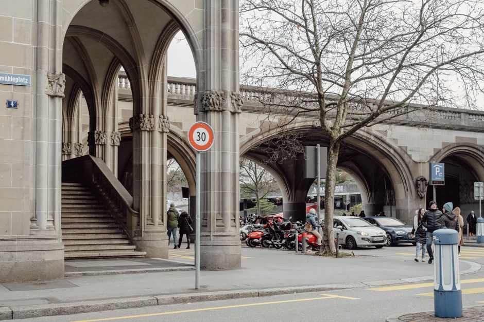 Modern parking garage in Zurich, Switzerland
