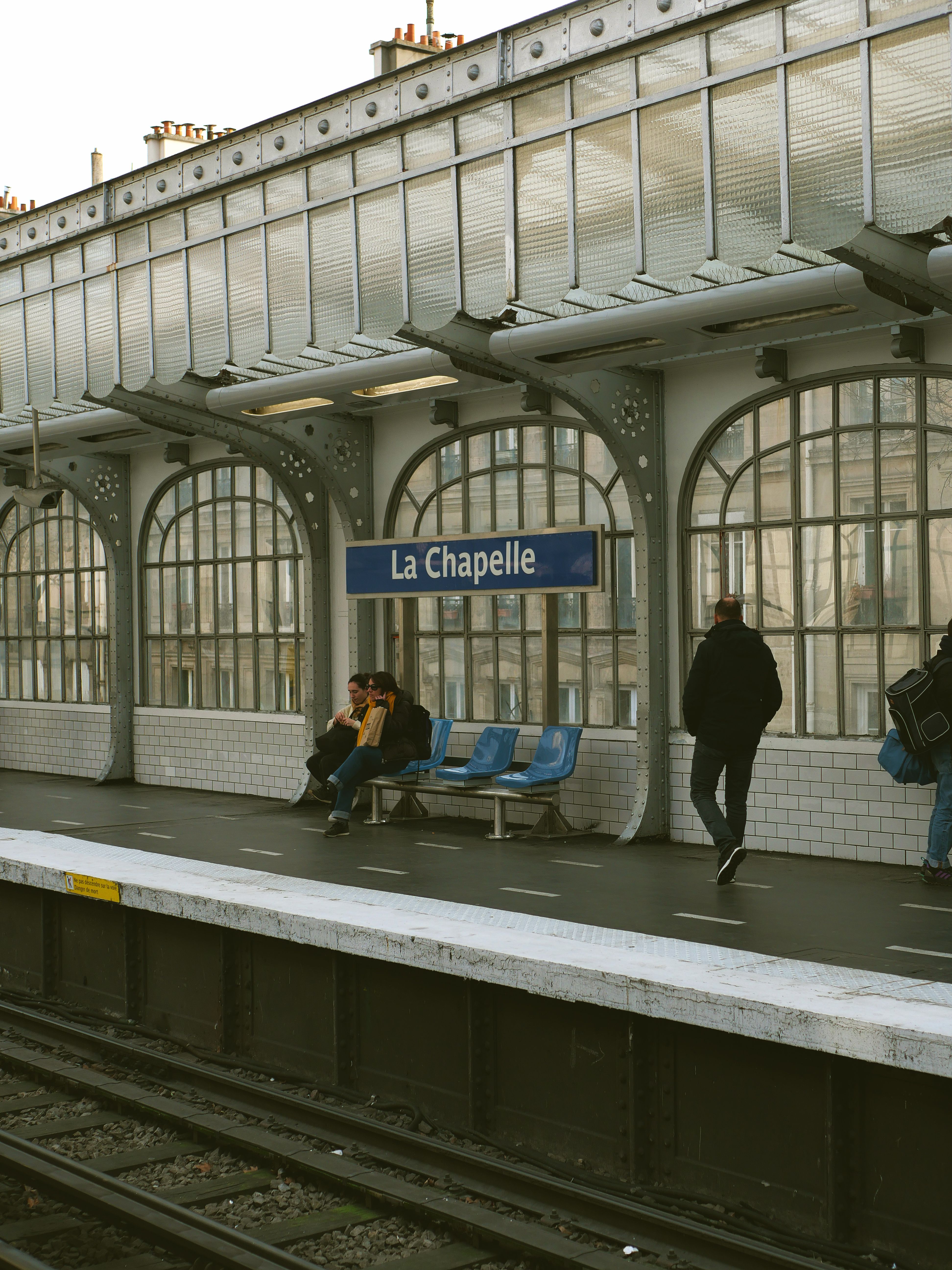 Person using smartphone in urban environment