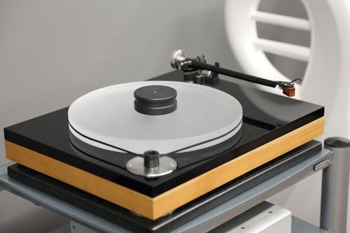 Close-up of Modern Vinyl Player