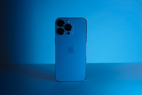 Kostnadsfri bild av äpple, blå bakgrund, enhet