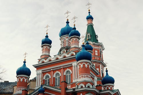 Facade of the Holy Trinity Orthodox Church, Riga, Latvia 