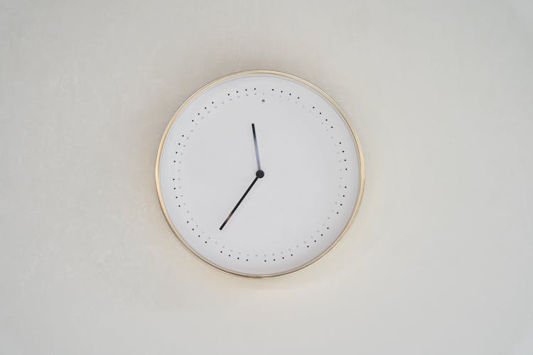 Minimalist Clock On A Wall 