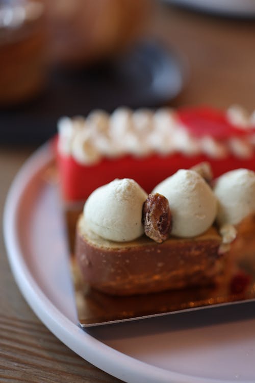 Close-up of Sweet Pastry on a Plate