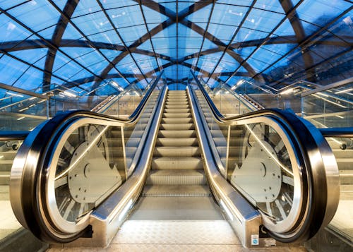 Elbbrucken Station Escalator, Hamburg, Germany 