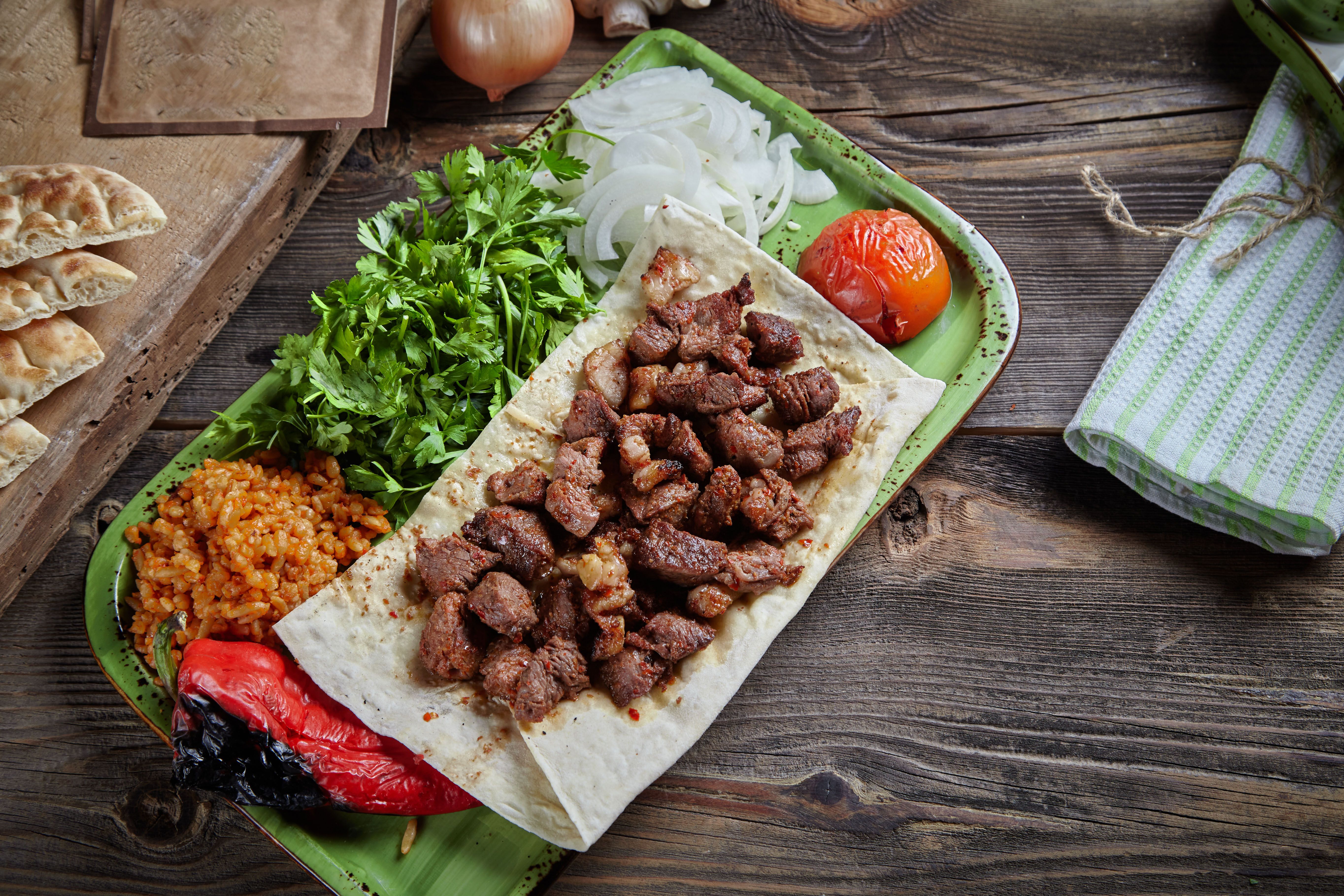 Sticky Ginger Souvlaki with Charred Lemon