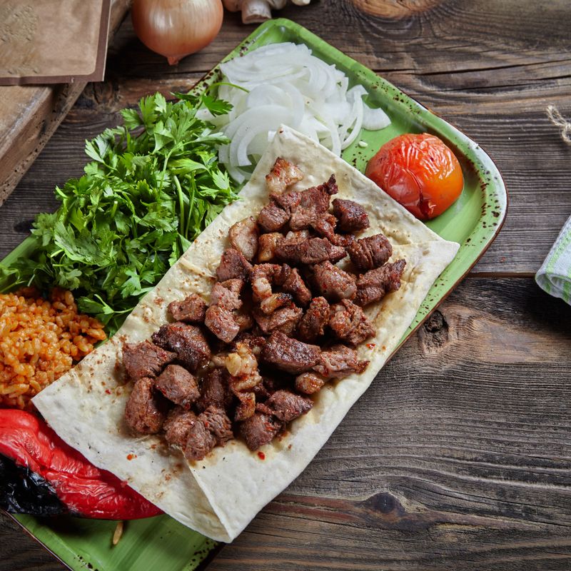 Zaalouk Served Over Rice