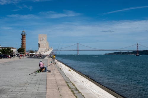 April 25th Bridge and The Monument of the Discoveries in Portugal