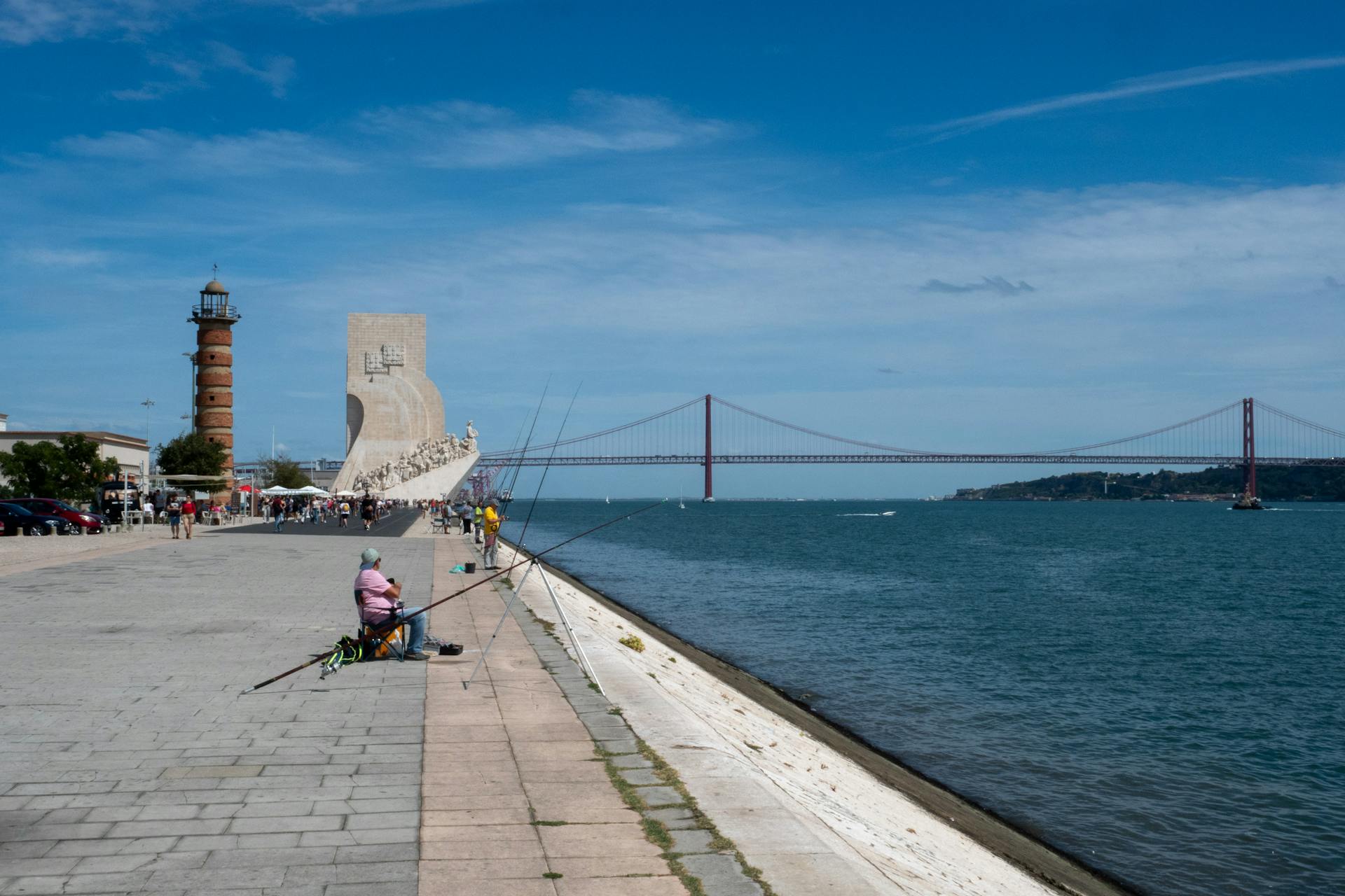 April 25th Bridge and The Monument of the Discoveries in Portugal
