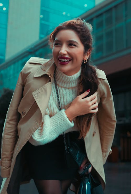 Smiling Woman in Jacket