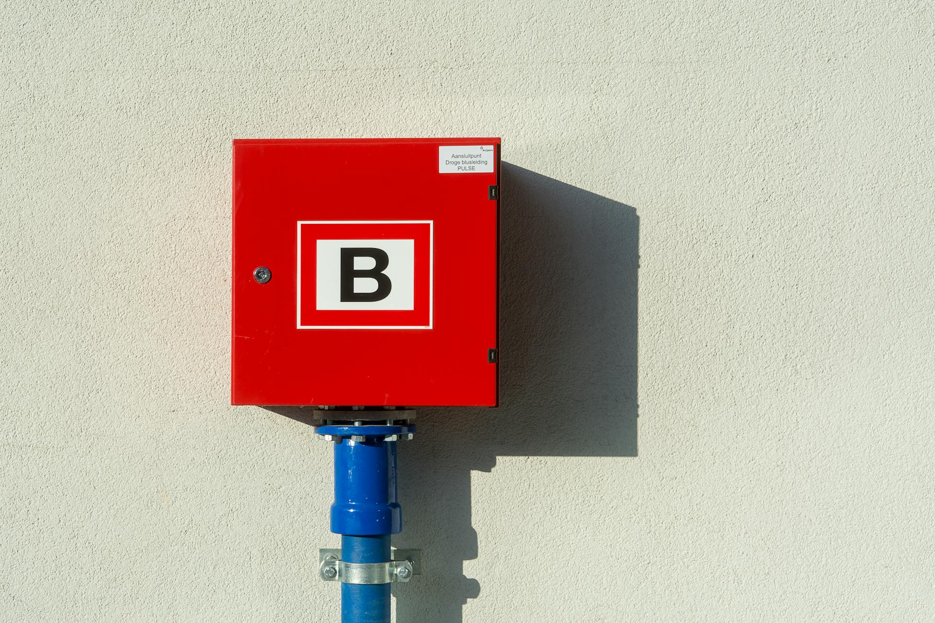 Red, Emergency Box on Wall