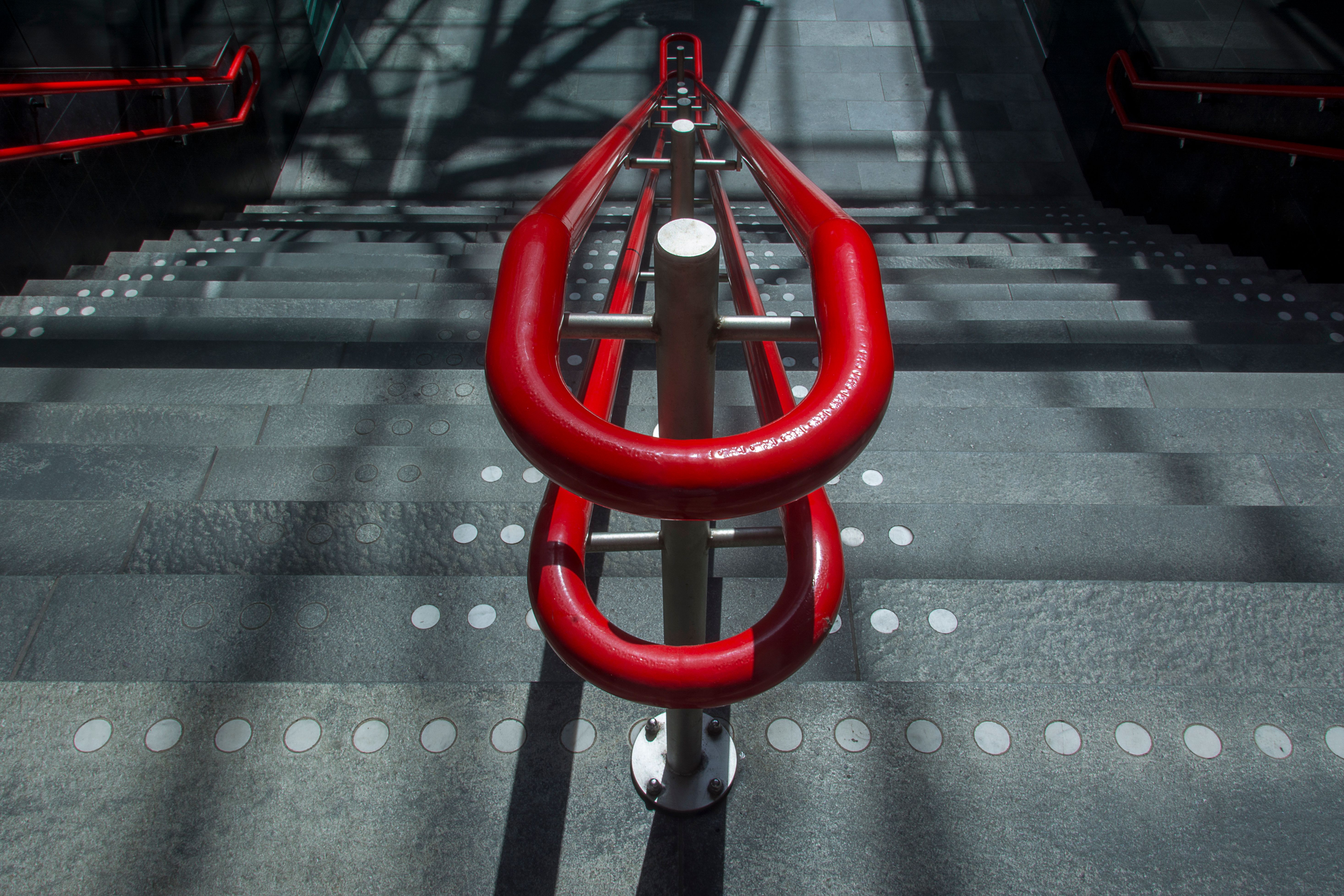 A step-free ramped hotel entrance with handrails in Nairobi