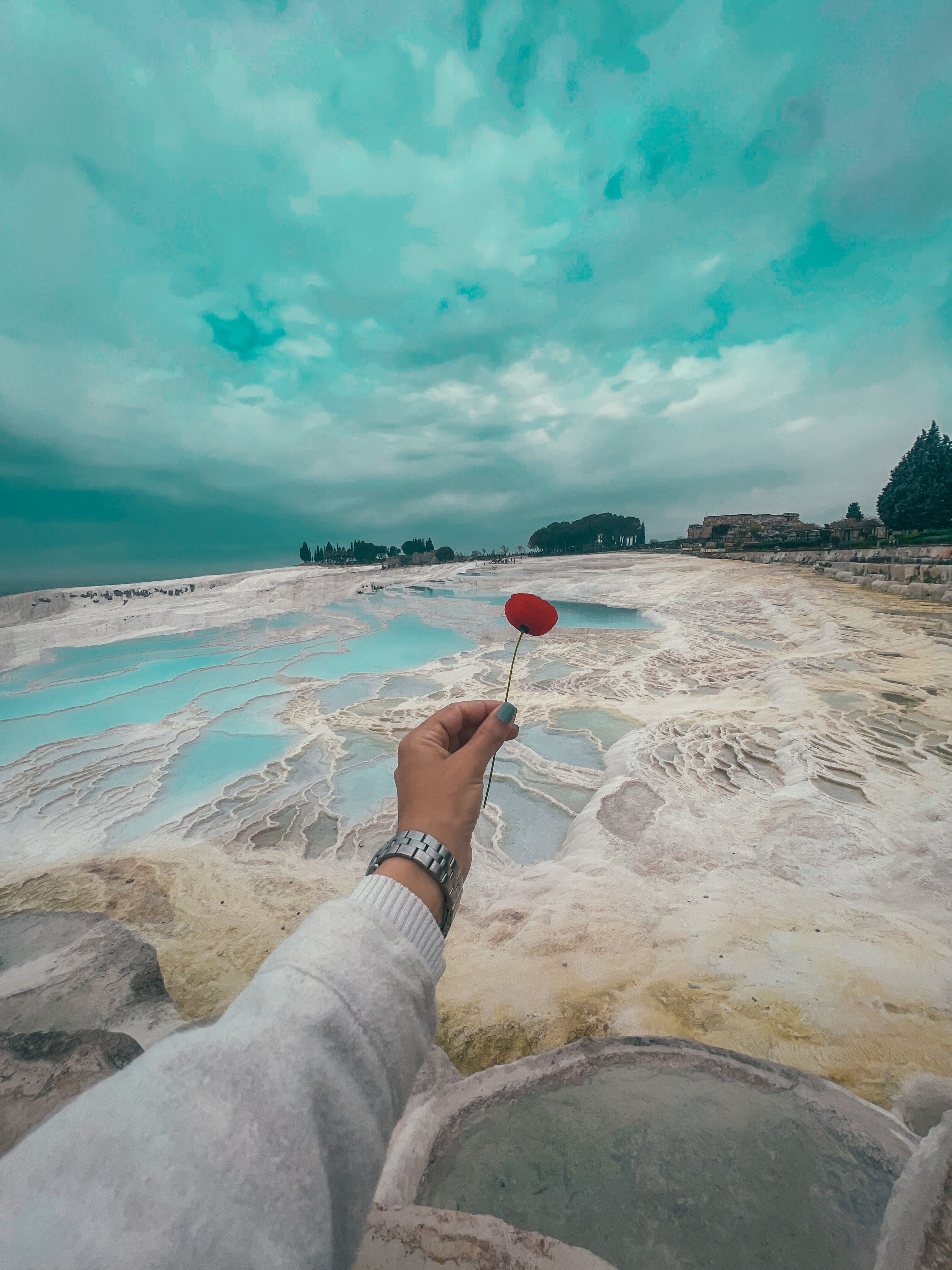 Thermal water pools and terraces in Pamukkale - By Rose