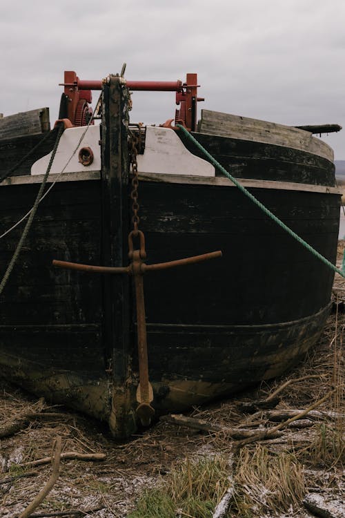 Boat with Anchor on Ground