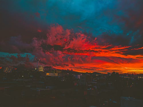 Immagine gratuita di cielo notturno, città di notte, tramonto