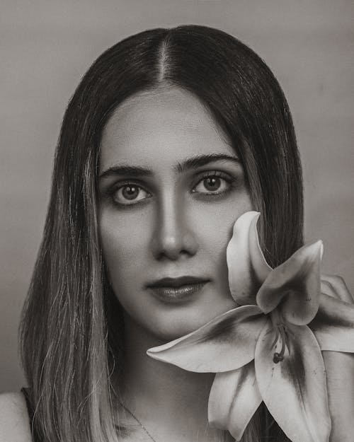 Woman Portrait in Black and White