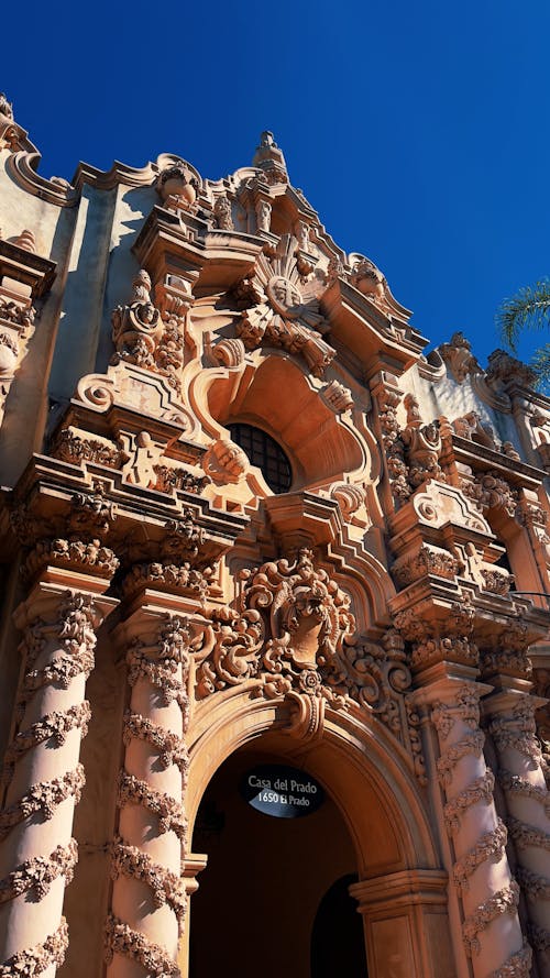 Facade of Casa del Prado in San Diego