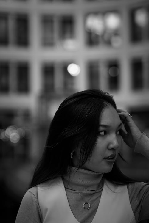 Woman Portrait in Black and White