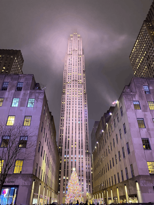 Rockefeller Center with Christmas Tree 