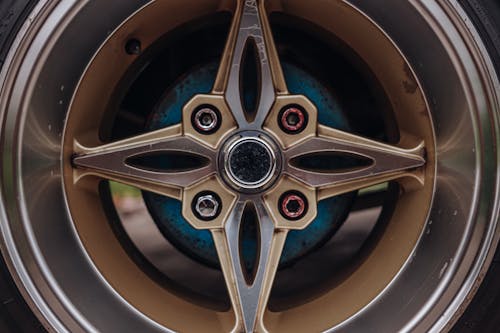 Close-up of Alloy Car Rim