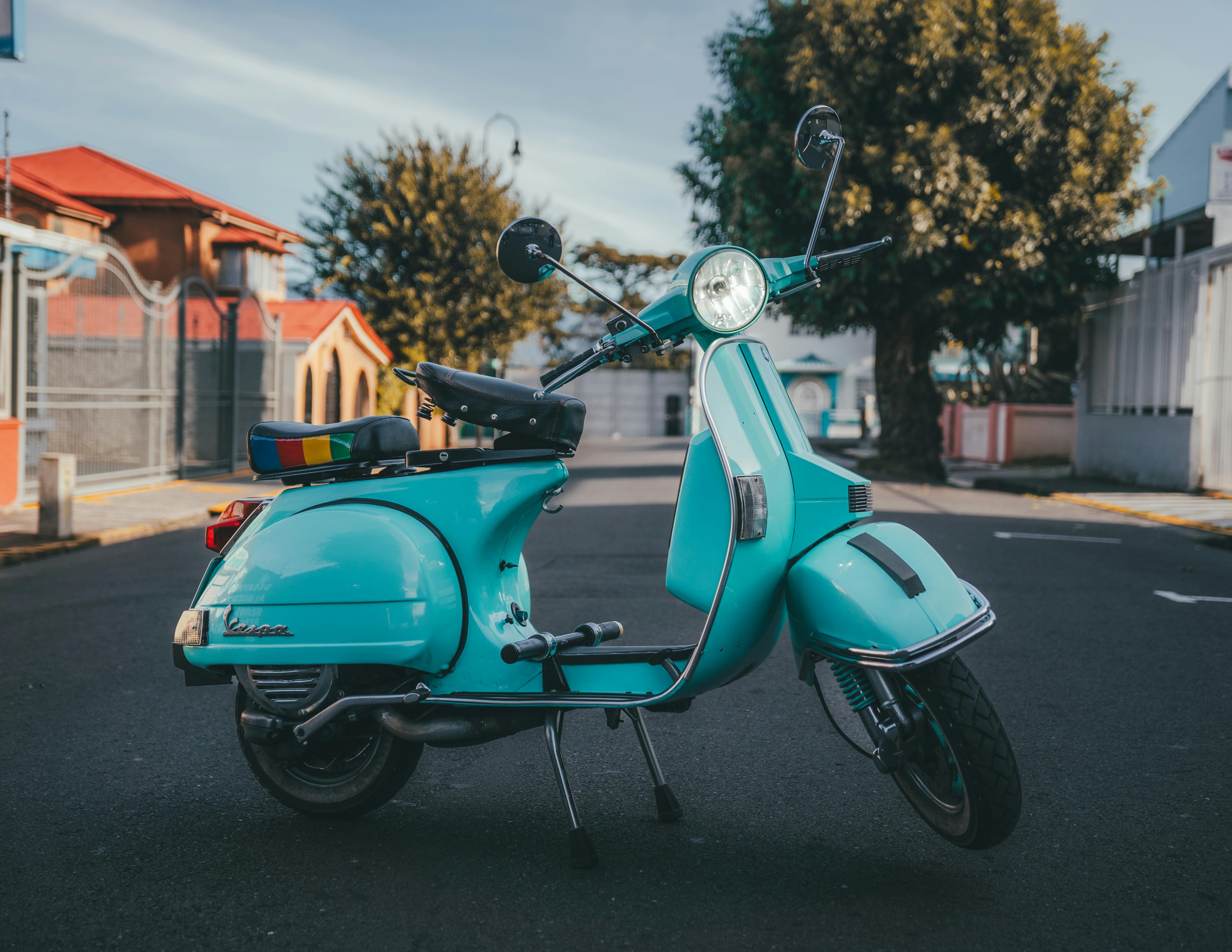 scooter parked on street