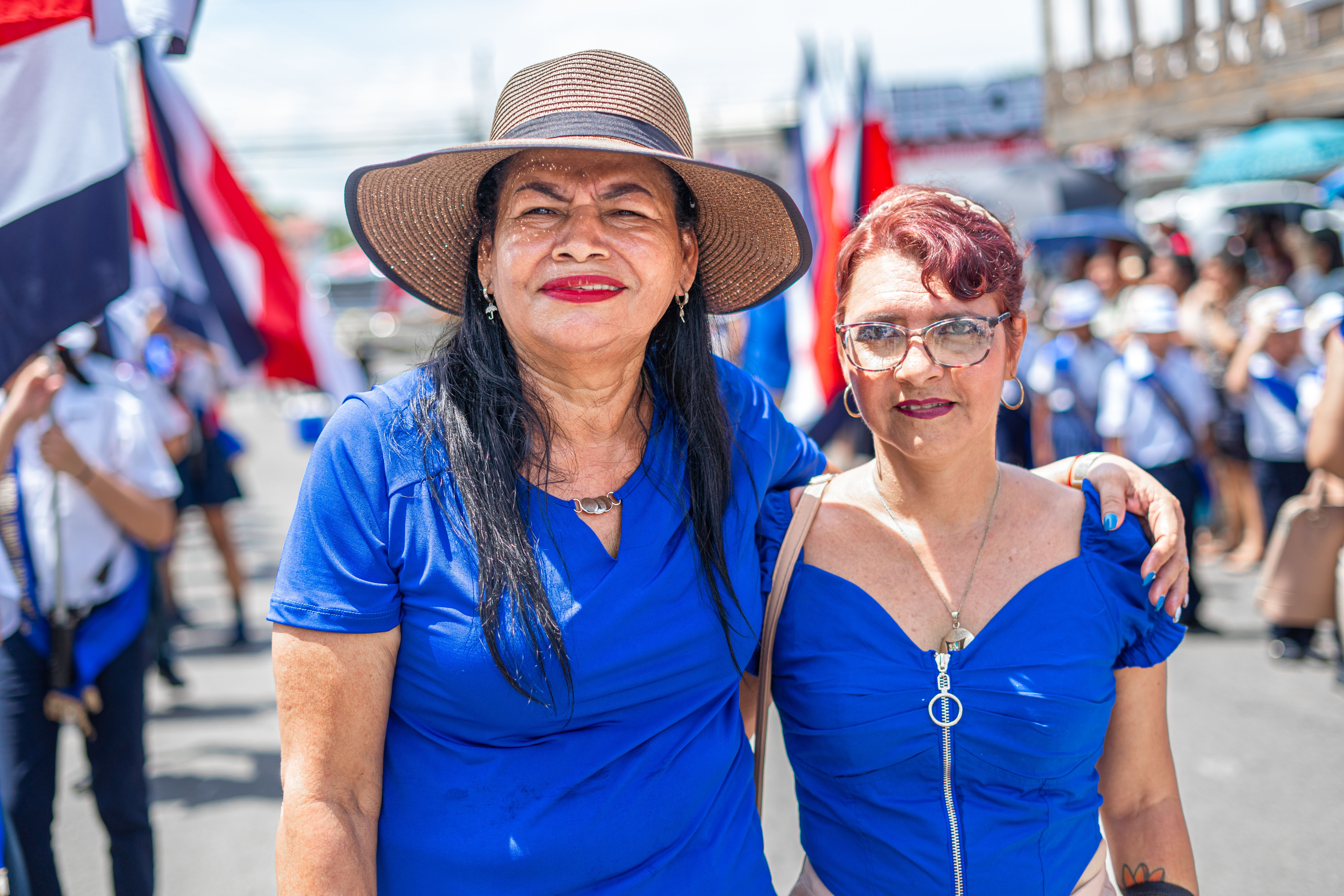 Two Women Standing on a Street during the Independence Day Celebrations ...