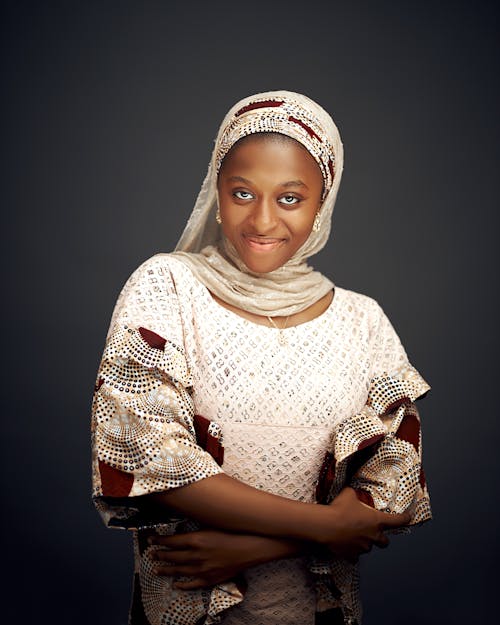 Portrait of a Young Woman in Traditional Clothing 