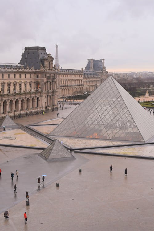 ガラス, パリ, ピラミッドの無料の写真素材