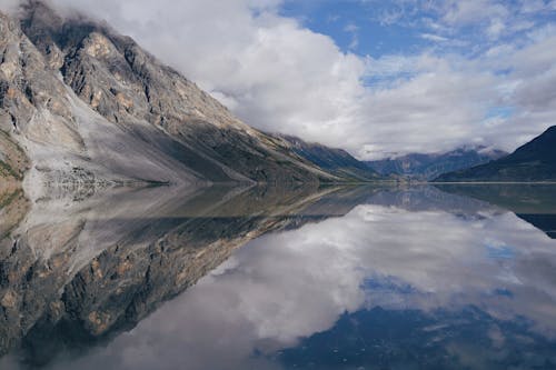 Rocky Mountainside Reflected in the Water of a Placid Lake