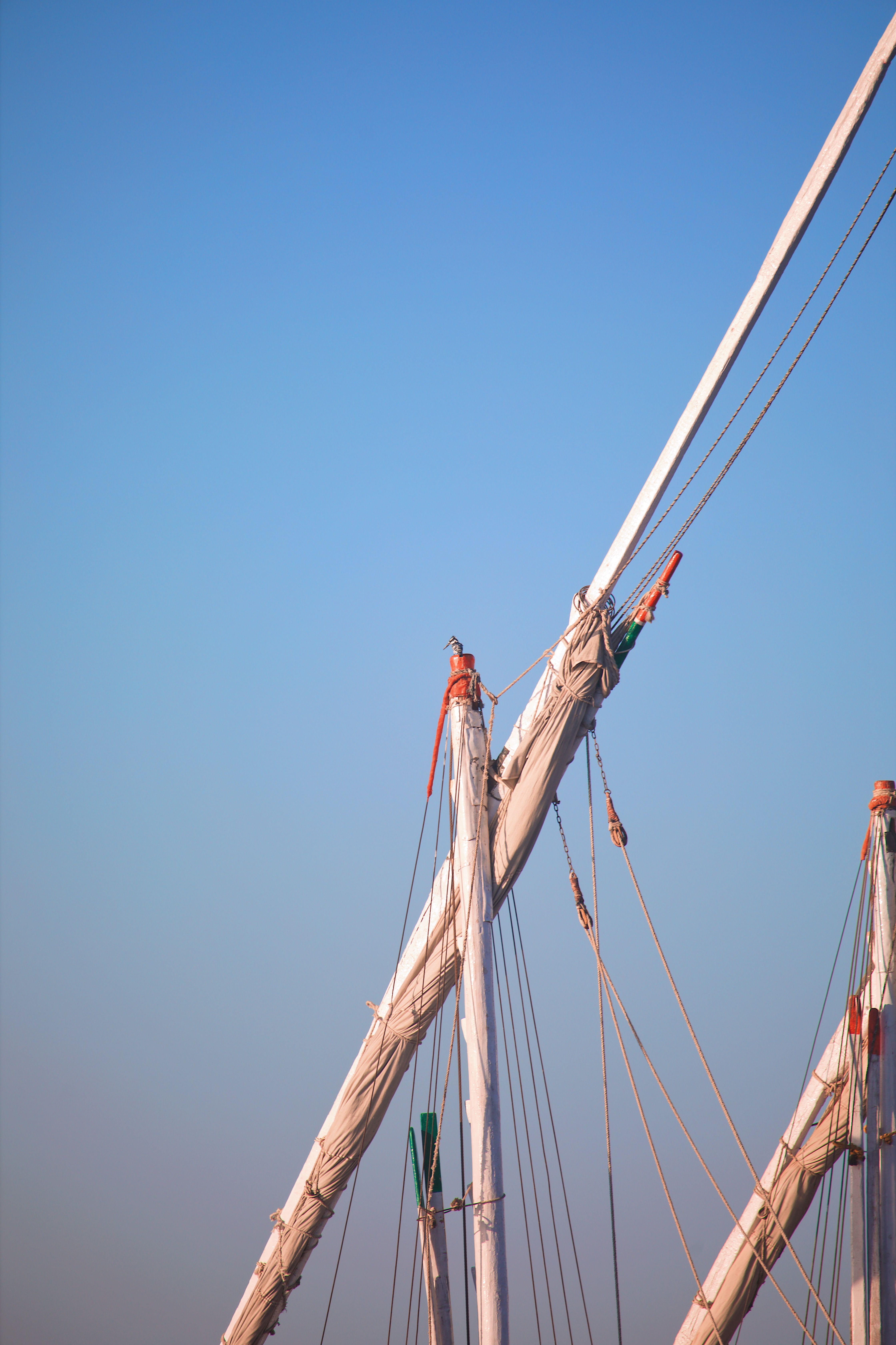 A man standing on top of a tall mast · Free Stock Photo
