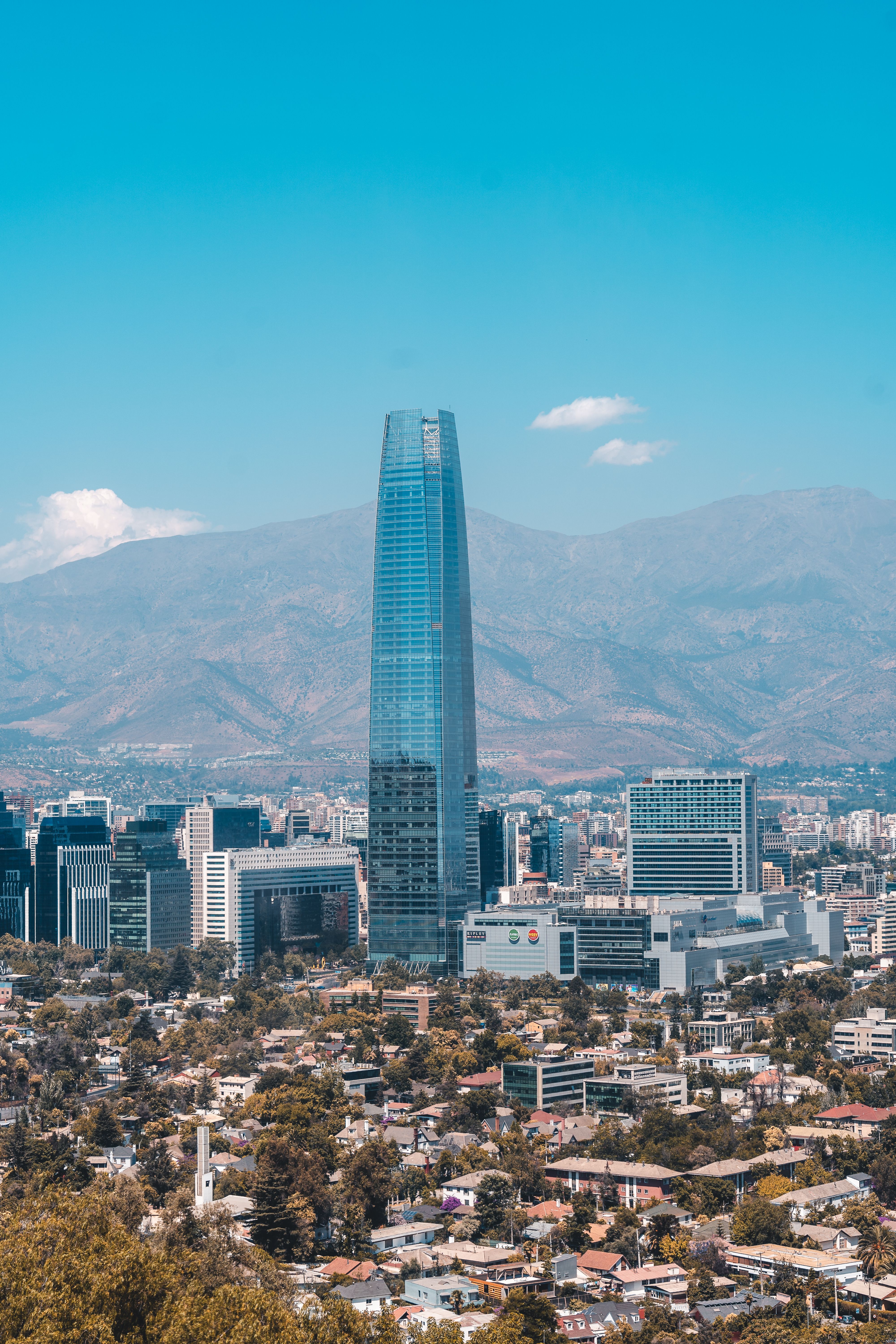 Costanera Center over Building in Santiago de Chile · Free Stock Photo