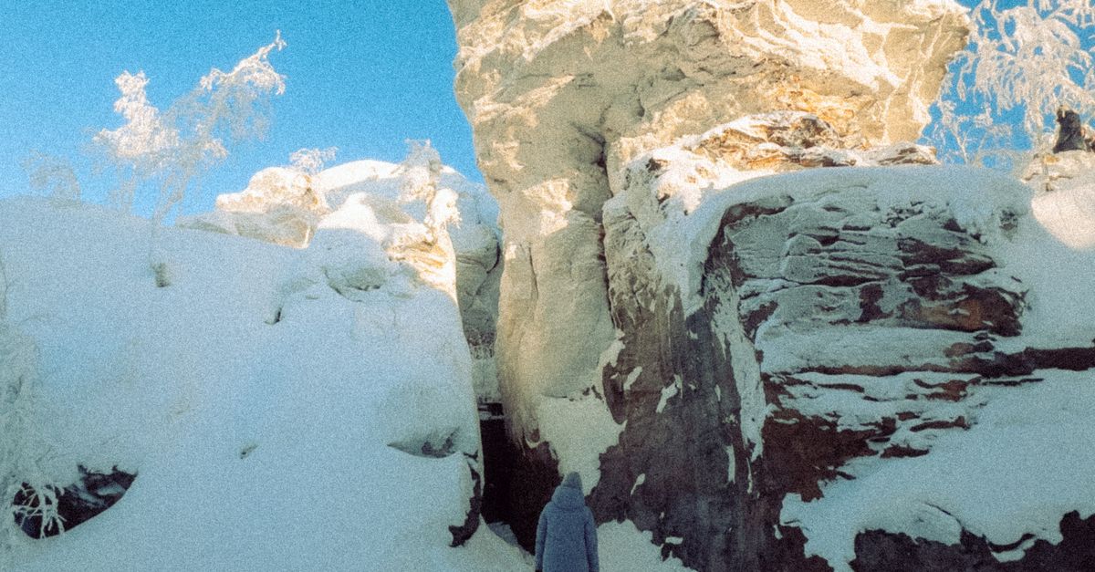 Falling Rocks Snow Rock Formations in Snow · Free Stock Photo