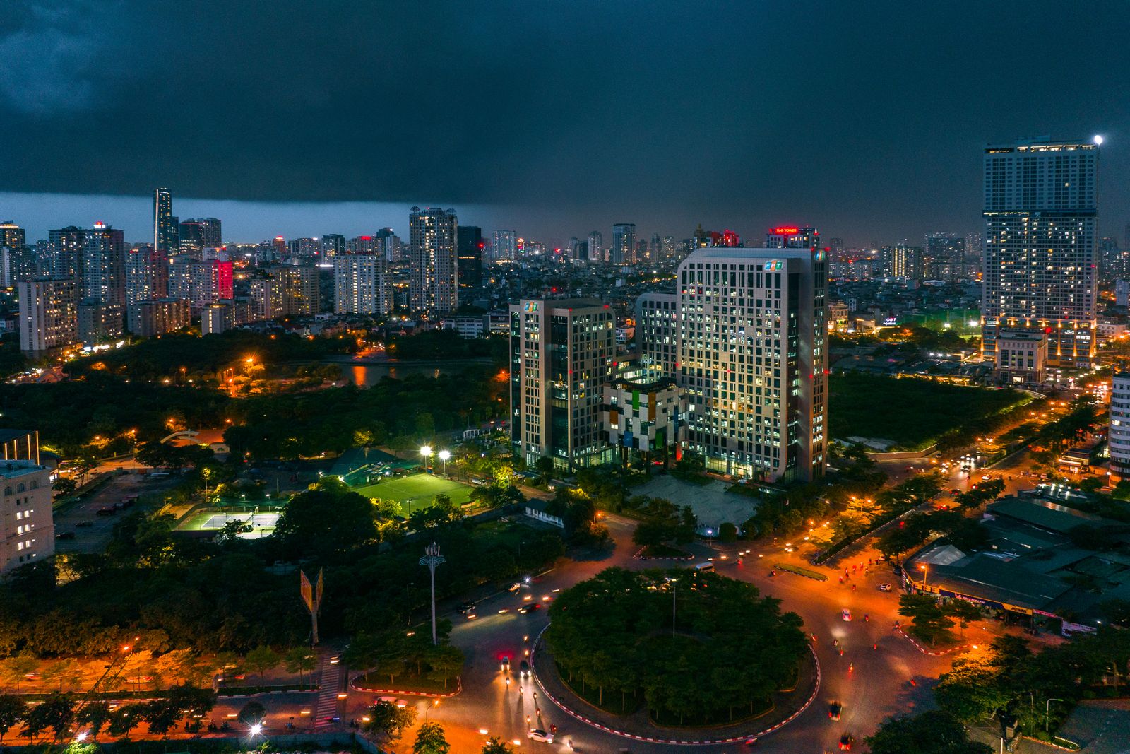 Hanoi city at night