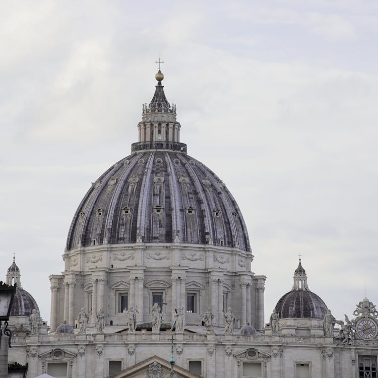 The Dome Of The St. Peters Basilica In Vatican City, Rome, Italy 