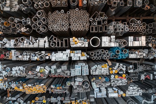 Metal Bars, Pipes and Tubing on Display