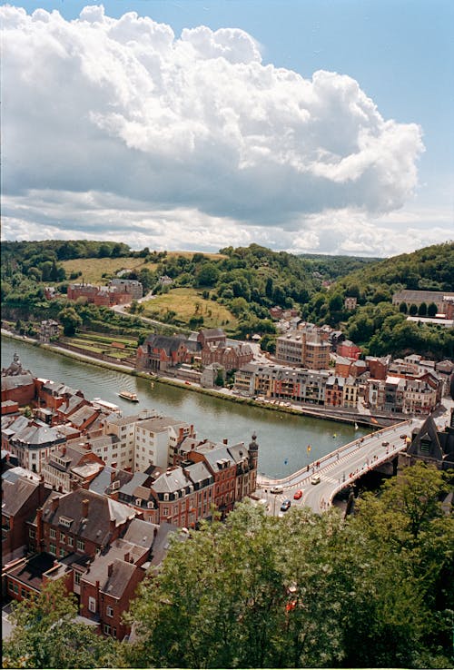 Cityscape of Dinant in Belgium