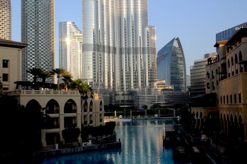 Foto stok gratis Burj Khalifa, cityscape, distrik pusat kota