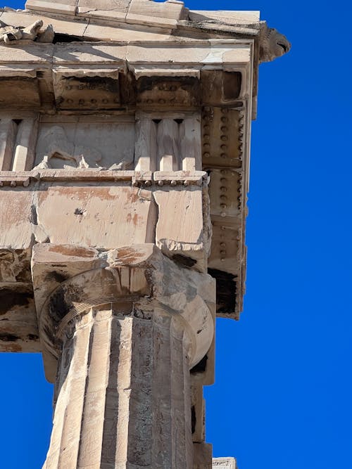 alınlık, antik mimari, antik yunan içeren Ücretsiz stok fotoğraf