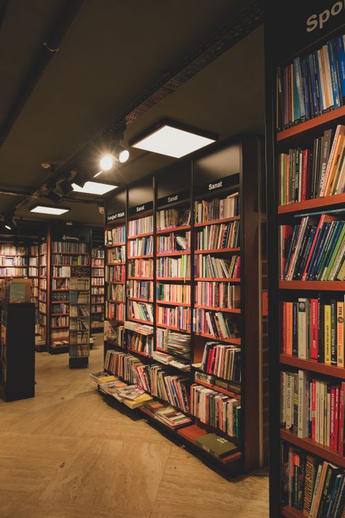 Free Discover the rich selection of books in a cozy İstanbul library, perfect for book lovers. Stock Photo