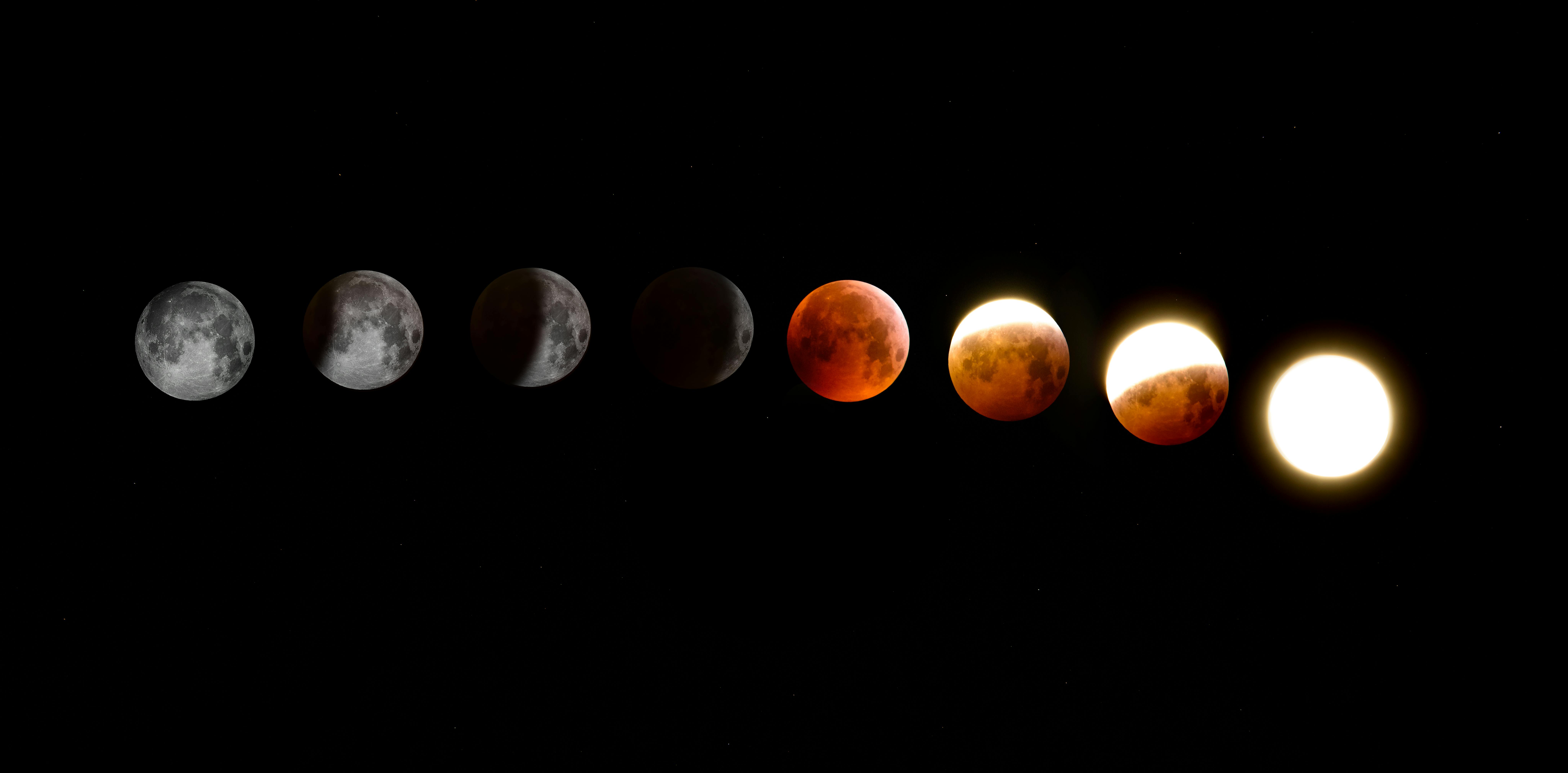 Phases Of The Moon Free Stock Photo