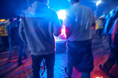 Free stock photo of car, crowd, police